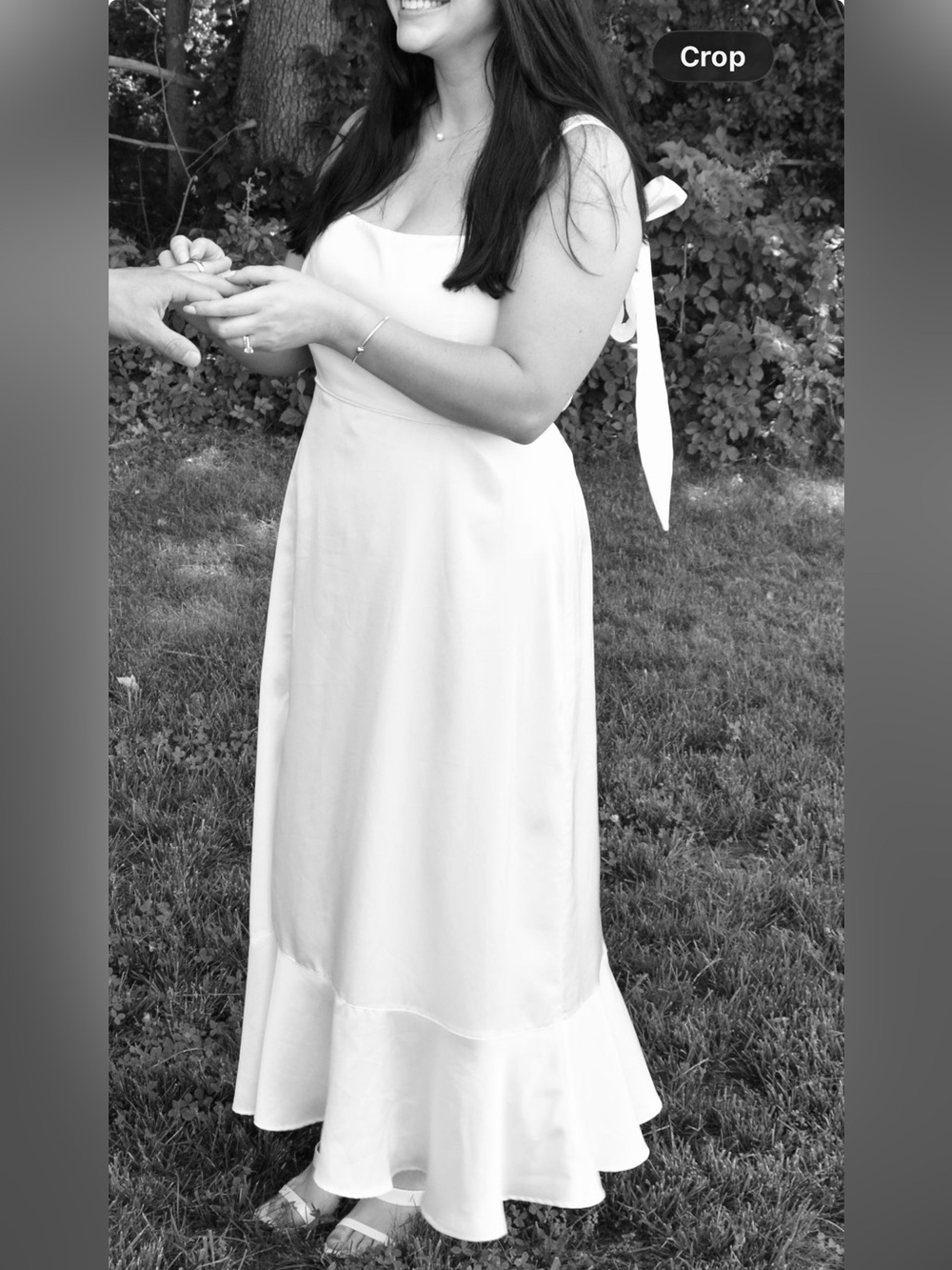 Show Me Your Mumu white flowy bridal dress